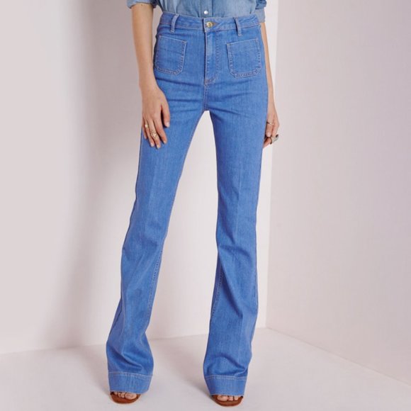 Missguided Denim - Missguided flared blue denim jeans